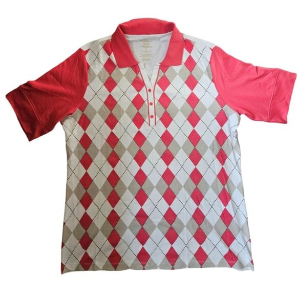 Izod Argyle Polo Golf Shirt - Picture 2 of 7